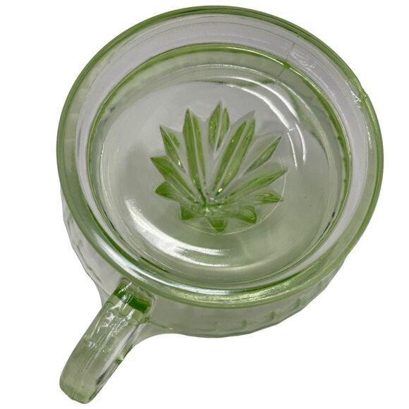 30s Juicer Citrus Reamer UV Reactive Vaseline Uranium Depression Era Glass - Picture 13 of 13